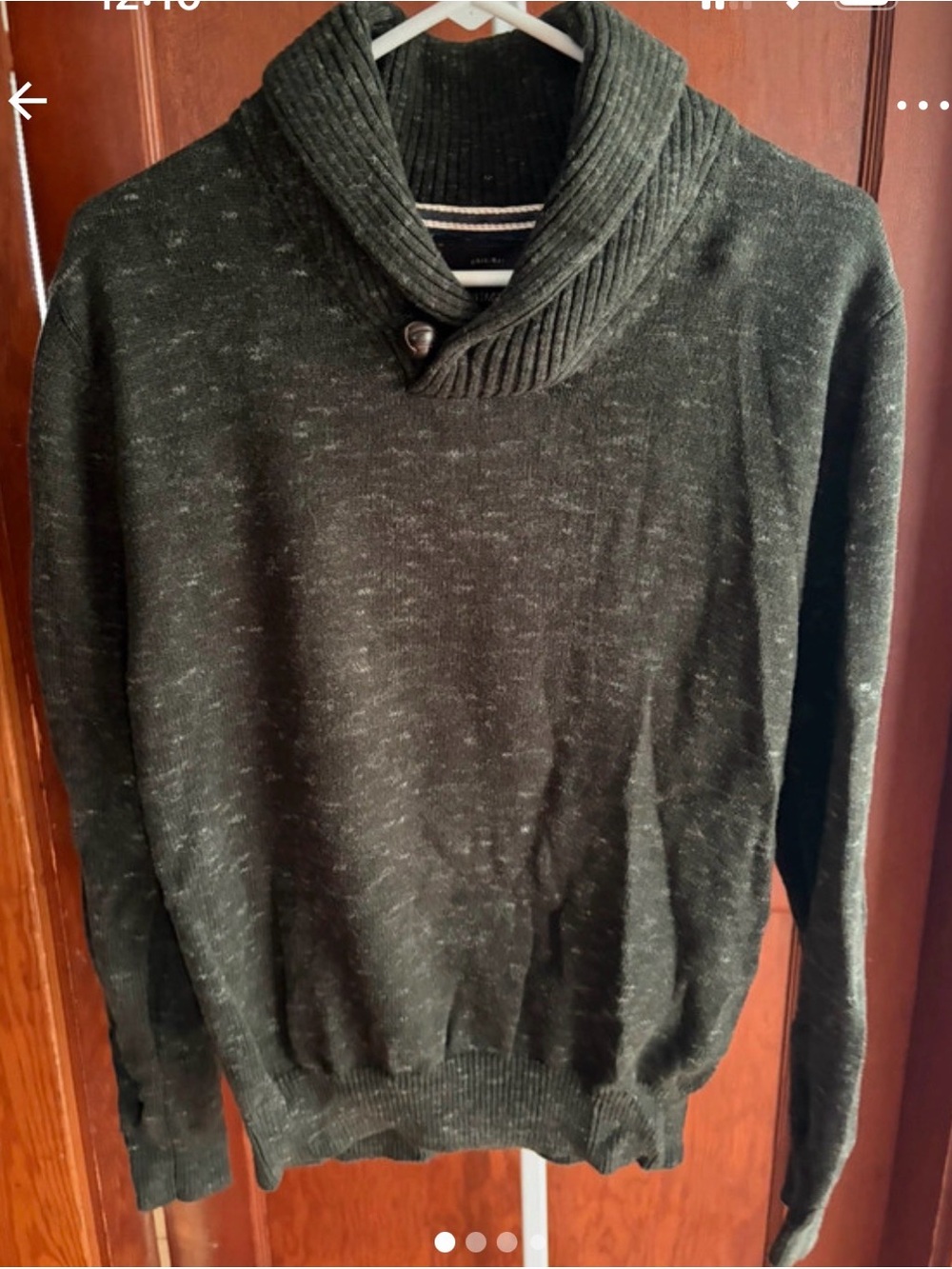 Men's Shawl Collar Sweater in Dark grey